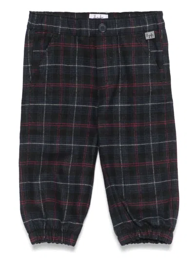 Il Gufo Babies' Checked Trousers In Blue
