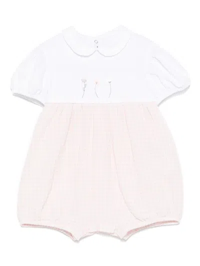 Il Gufo Babies'  Checkered Bodysuit In White