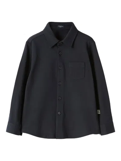 Il Gufo Kids' Chest-pocket Shirt In Black