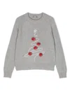 Il Gufo Tree Wool Sweater In Gray