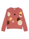 Il Gufo Circle-pattern Sweater In Pink