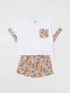 Il Gufo Cotton Jersey T-shirt & Liberty Shorts In Multicolor