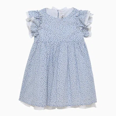 Il Gufo Cobalt-coloured Cotton Dress In Light Blue