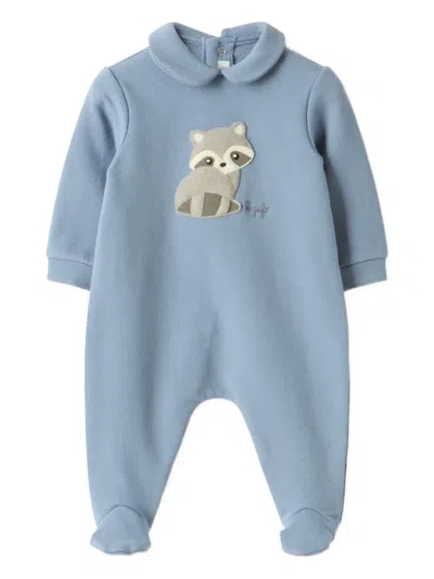 Il Gufo Babies' Collared Pajamas In Blue