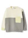 Il Gufo Colour-block Jumper In Grey