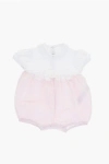 Il Gufo Contrasting Fabric Body With Floral Application