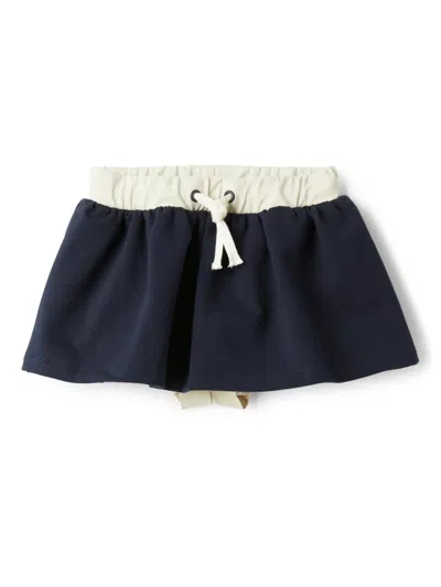 Il Gufo Kids' Contrasting Waist Skirt In Blue