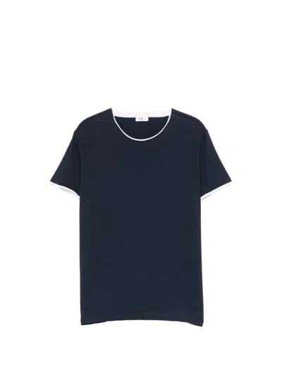 Il Gufo Kids' Contrast-trim T-shirt In Blue