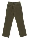 Il Gufo Corduroy Drawstring-waist Trousers In Green