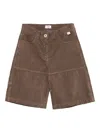 Il Gufo Corduroy Panelled Shorts In Green