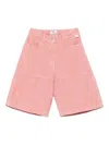 Il Gufo Corduroy Panelled Shorts In Pink