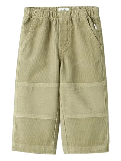 Il Gufo Babies' Corduroy Panelled Trousers In Green