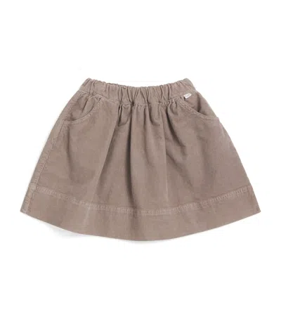 Il Gufo Kids' Corduroy Skirt In Gray