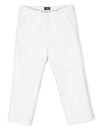 Il Gufo Kids' Straight-leg Cotton Trousers In White