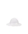 Il Gufo Cornflower Stretch Poplin Hat In White