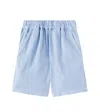 Il Gufo Cotton And Linen Bermuda Shorts In Blue