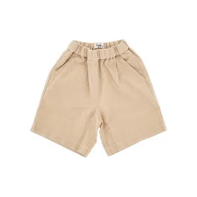 Il Gufo Cotton And Linen Shorts Kids In Beige
