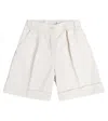 Il Gufo Shorts Aus Baumwolle Und Leinen In Shell