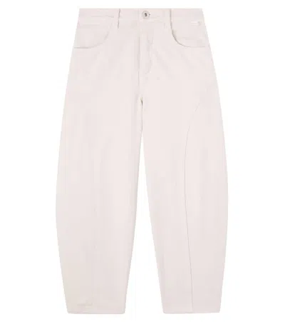 IL GUFO COTTON-BLEND BARREL-LEG PANTS
