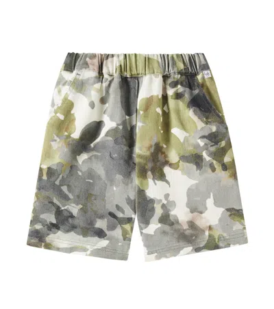 Il Gufo Kids' Cotton-blend Bermuda Shorts In Green