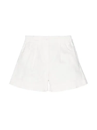 Il Gufo Kids' Cotton-blend Bermuda Shorts In White