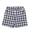 Il Gufo Cotton-blend Check Bermuda Shorts In Blue