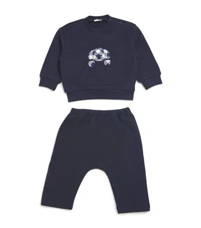 Il Gufo Kids' Cotton-blend Dog Tracksuit In Blue