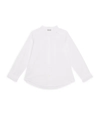 Il Gufo Kids' Cotton-blend Frilled Shirt (3-12 Years) In White