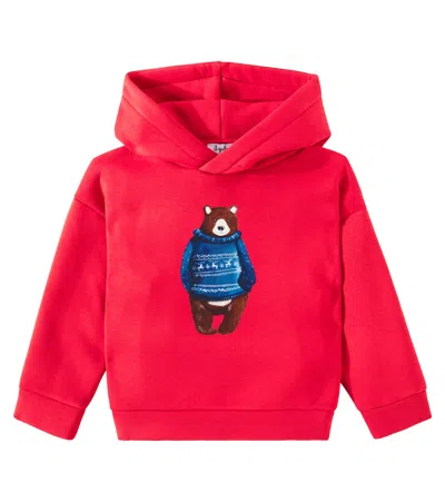 Il Gufo Kids' Cotton-blend Hoodie In Red