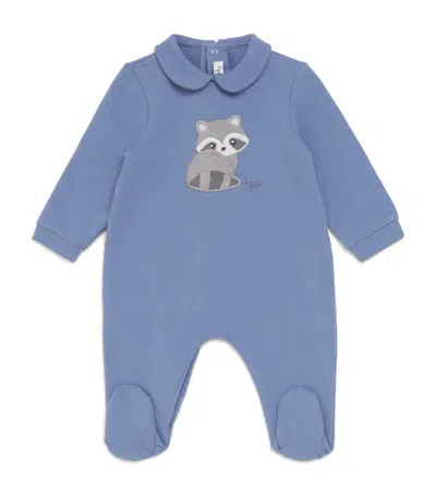 Il Gufo Kids' Cotton-blend Raccoon All-in-one In Gray