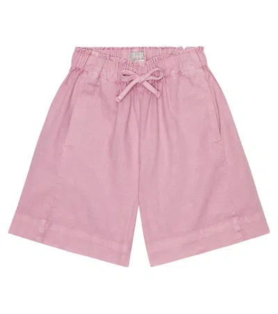 Il Gufo Kids' Shorts Aus Einem Baumwollgemisch In Rose