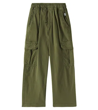 Il Gufo Kids' Cotton-blend Straight Pants In Green