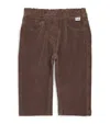 Il Gufo Cotton-blend Velvet Trousers In Brown