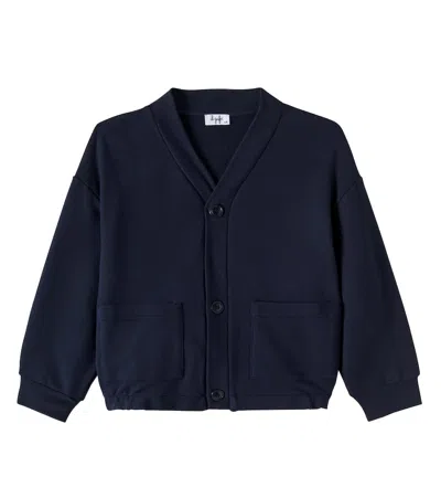 Il Gufo Kids' Cardigan Aus Baumwolle In Blau