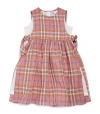 IL GUFO COTTON CHECKED DOUBLE-LAYER DRESS (3-10 YEARS)