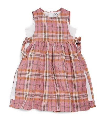 Il Gufo Kids' Cotton Checked Double-layer Dress (3-10 Years) In Multi