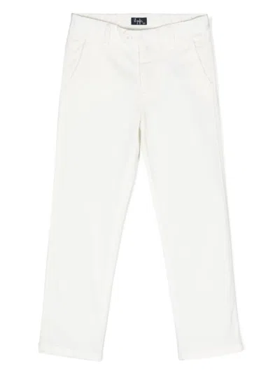 Il Gufo Kids' Cotton Chino Trousers In White