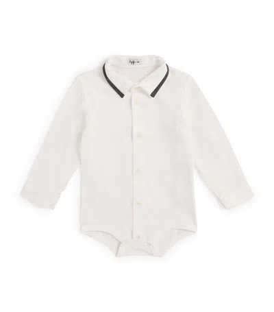 Il Gufo Cotton Collared Bodysuit (3-18 Months) In White