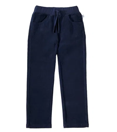 Il Gufo Kids' Cotton Corduroy Straight Pants In Blue