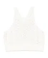 Il Gufo Cotton Crochet Top In White