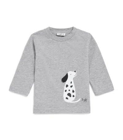 Il Gufo Kids' Cotton Dalmatian Print T-shirt In Gray