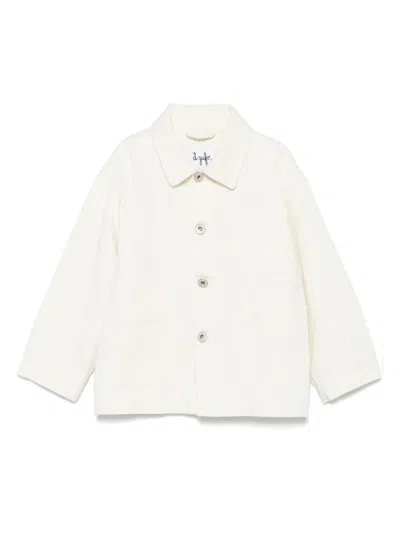 Il Gufo Kids' Cotton Denim Jacket In White