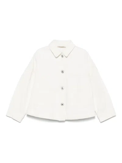 Il Gufo Kids' Cotton Denim Jacket In White