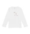 Il Gufo Cotton Embroidered Poodle Long-sleeve T-shirt In White