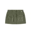Il Gufo Cotton Gabardine Skirt In Grün