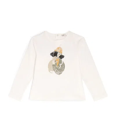 Il Gufo Kids' Cotton Graphic T-shirt (3-12 Years) In White