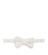 Il Gufo Pinstriped Bow Tie In White