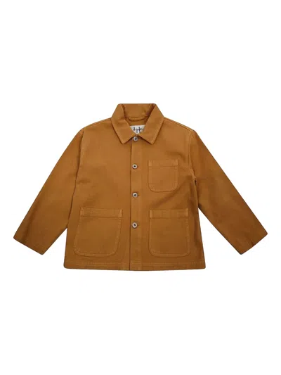 Il Gufo Kids' Cotton Jacket In 褐色