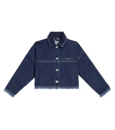 Il Gufo Kids' Cotton Jacket In Blue