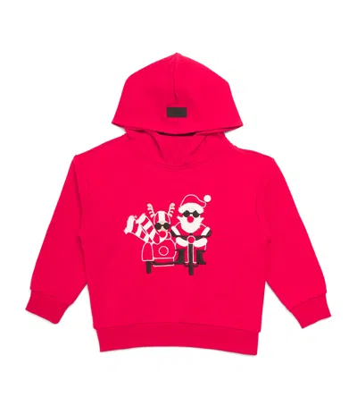 Il Gufo Kids' Cotton-jersey Embellished Hoodie In Red